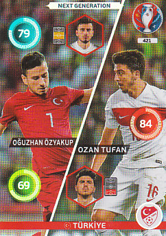 Ozan Tufan Oguzhan Ozyakup Turkey Panini UEFA EURO 2016 Next Generation #421